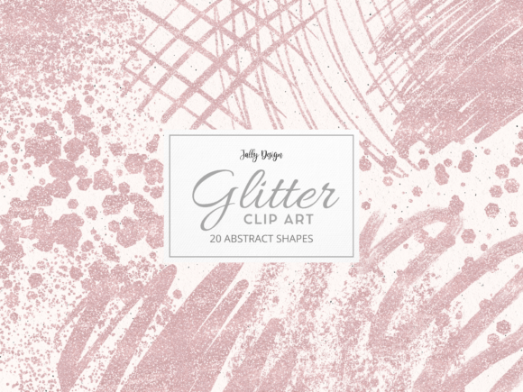 Baby Pink Glitter Abstract Clip Art for Creative Design Projects