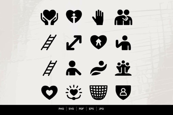 Black Human Interaction Icons Set: Enhancing Visual Communication in Design Workflows