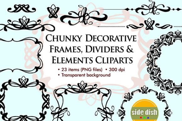 Chunk Decorative Frames & Dividers Clipart Set
