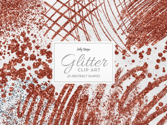 Cuprum Glitter Abstract Clip Art: A Creative Design Resource