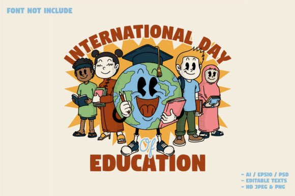 Earth Mascot and Diverse Students: A Dynamic Logo for Brand Identity