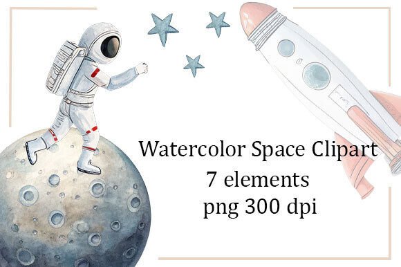 Exploring the Beauty of Watercolor Space Clipart for Creative Projects
