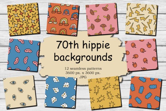Exploring the Creative Potential of 70th Hippie Backgrounds Digital Paper