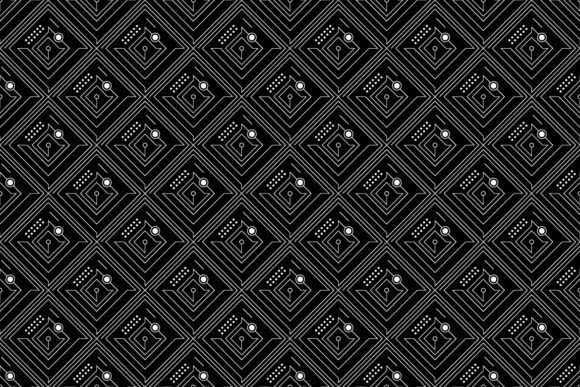 Futuristic Geometric Seamless Pattern: A Modern Design Asset