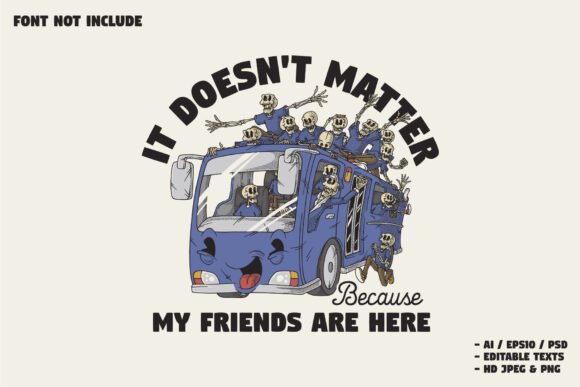 Retro Cartoon Skeletons on Bus Template: A Unique Branding Solution for Bold Identities