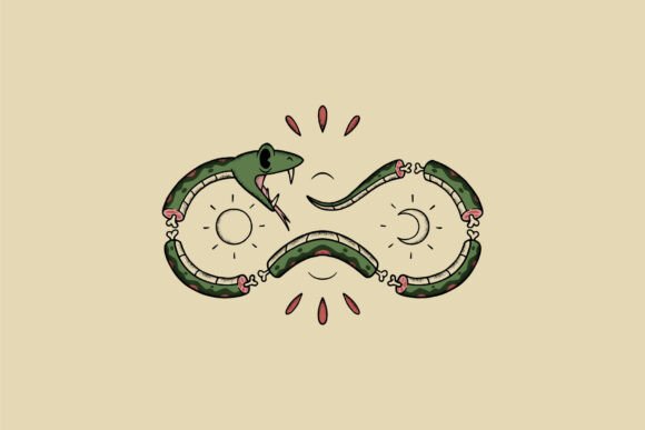 Splited Snake Between Sun and Moon: A Bold Visual Identity for Modern Brands