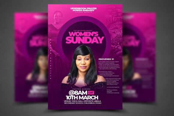 Women's Sunday Service Flyer Template: A Strategic Tool for Church Outreach and Event Planning